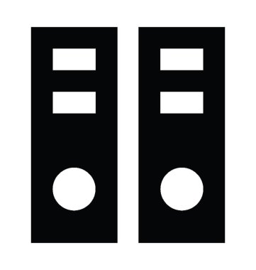 Dosya klasörleri düz vektör simgesi 