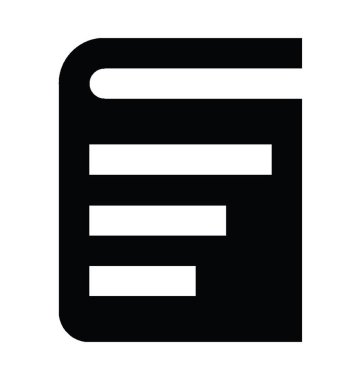 kitap düz vektör simgesi 