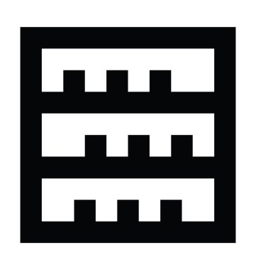 Kitaplık düz vektör simgesi 