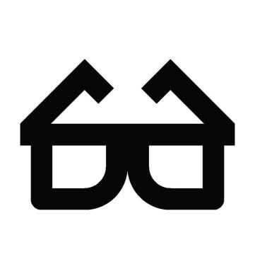 Gözlükler Düz Vektör Simgesi 