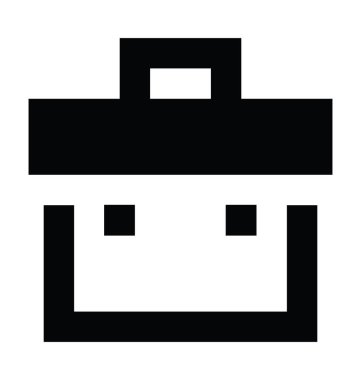 Okul çantası düz vektör simgesi 