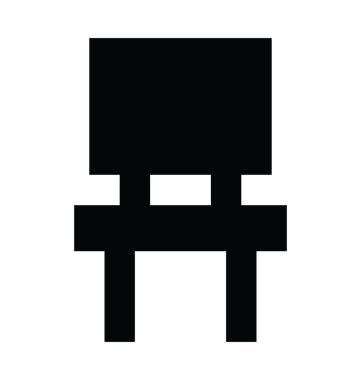 Şövale düz vektör simgesi 