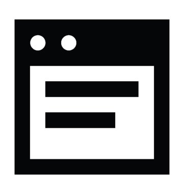 Web sayfası düz vektör simgesi 