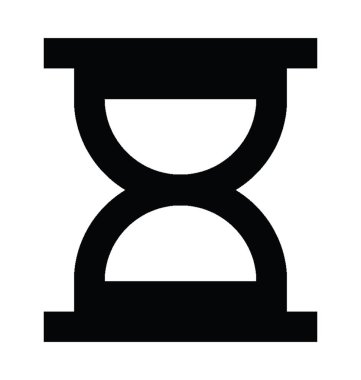 kum saati düz vektör simgesi 