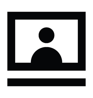 Öğretmen düz vektör simgesi 