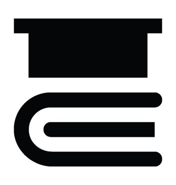 Mezuniyet düz vektör simgesi 