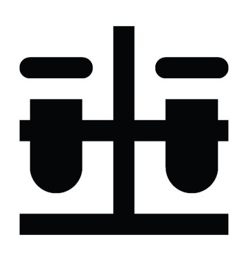 Test tüpleri düz vektör simgesi 