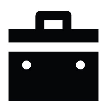 Okul çantası düz vektör simgesi 