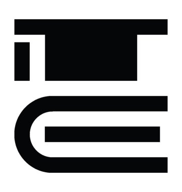 Mezuniyet düz vektör simgesi 