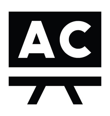 İngilizce sınıf düz vektör simgesi 