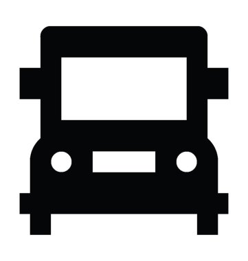 Otobüs Düz Vektör Simgesi 