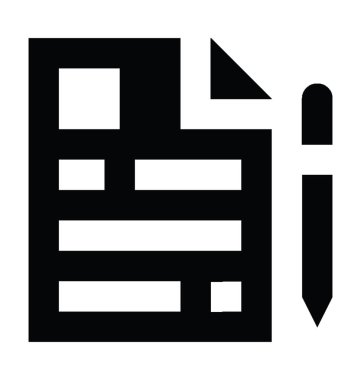 Yazılı düz vektör simgesi 