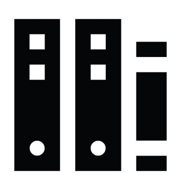 Dosya klasörleri düz vektör simgesi 