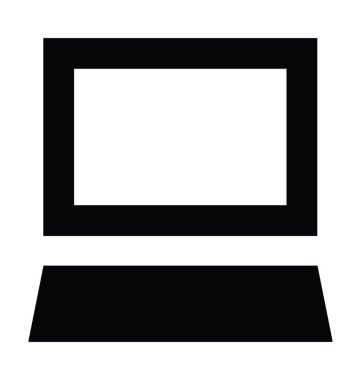 Laptop Düz Vektör Simgesi 