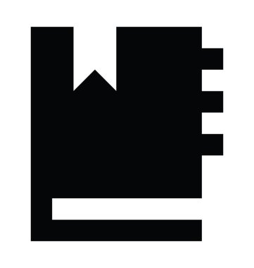 kitap düz vektör simgesi 