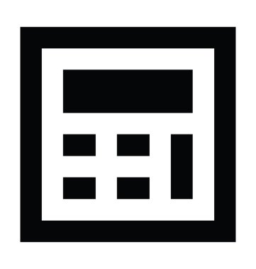 hesap makinesi düz vektör simgesi 