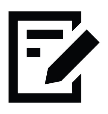 Yazılı düz vektör simgesi 