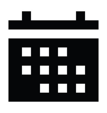 Takvim Düz Vektör Simgesi 