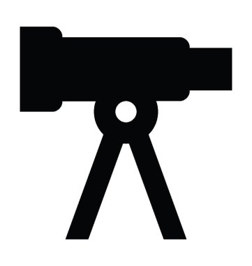 Teleskop Düz Vektör Simgesi 