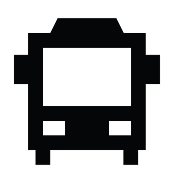 Bus Plano Vector Icono — Archivo Imágenes Vectoriales