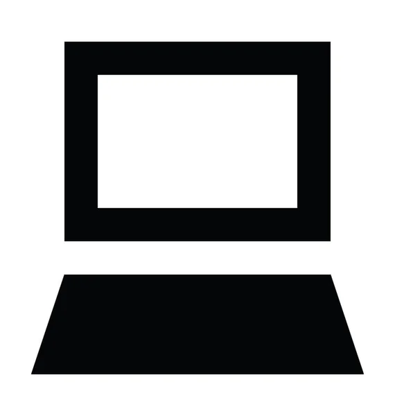 Laptop Platte Vectoricoon — Stockvector