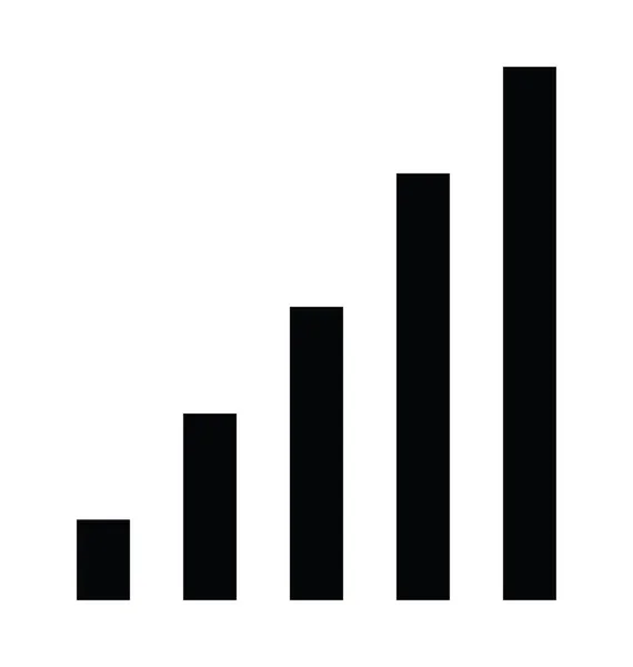 Gráfico Barras Ícone Vetorial Plano —  Vetores de Stock