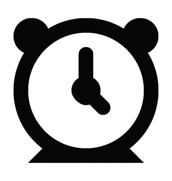 Alarm Clock Flat Vector Icon — Stock Vector