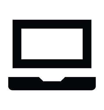 Laptop Düz Vektör Simgesi 