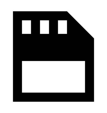 Bellek Kartı Düz Vektör Simgesi 