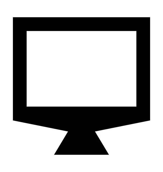 Monitor Flat Vector Icon — Stock Vector