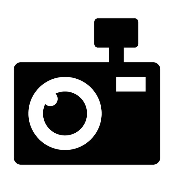 Camera Platte Vector Pictogram — Stockvector