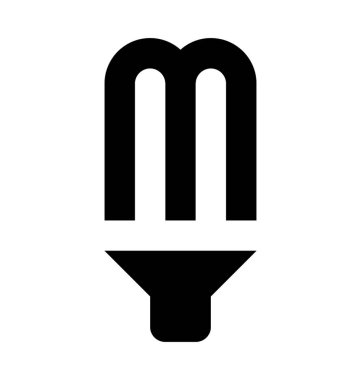 Enerji tasarrufu düz vektör simgesi 