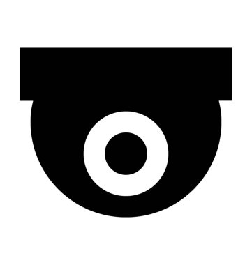 Güvenlik kamera düz vektör simgesi 