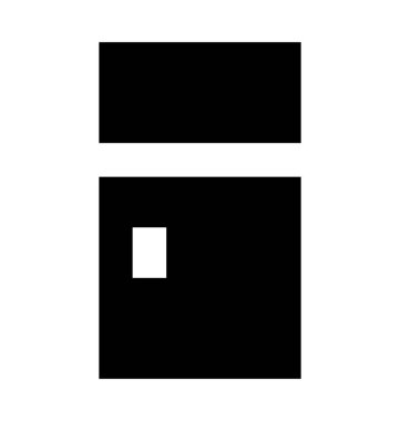 Buzdolabı düz vektör simgesi 