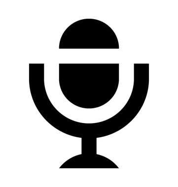 Mikrofon düz vektör simgesi 