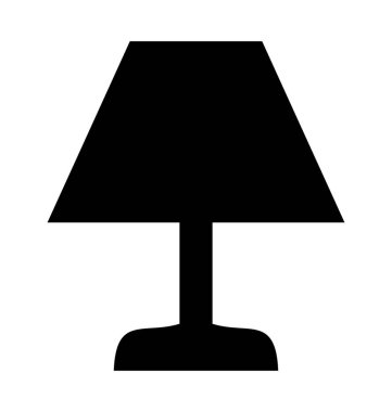 Masa lambası düz vektör simgesi 