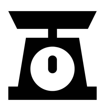 Mutfak ölçek düz vektör simgesi 