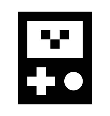 Gameboy düz vektör simgesi 