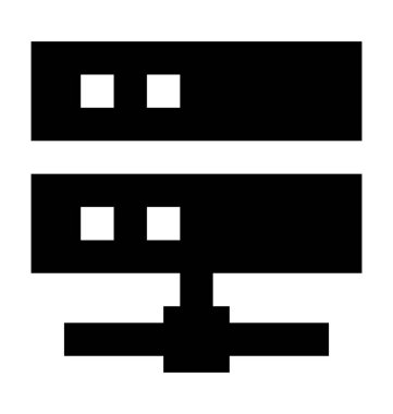 Sunucu Düz Vektör Simgesi 