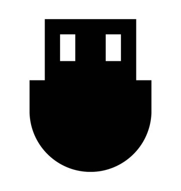 Bluetooth Usb düz vektör simgesi 