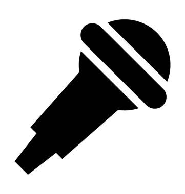 Mikrofon düz vektör simgesi 