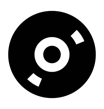 CD düz vektör simgesi