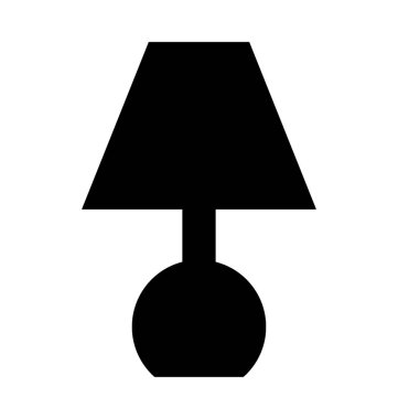 Masa lambası düz vektör simgesi