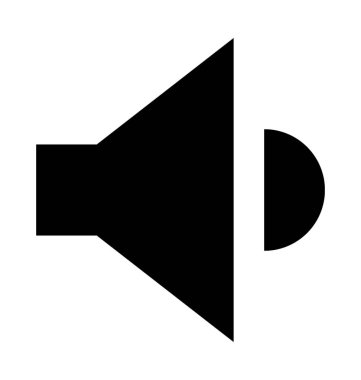 Hoparlör Düz Vektör Simgesi