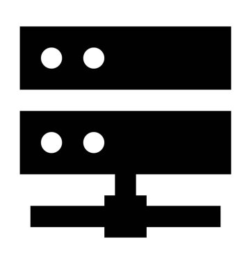 Sunucu Düz Vektör Simgesi