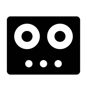 Kayıt cihazı düz vektör simgesi