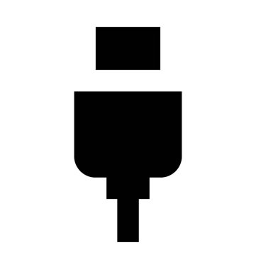USB kablosunu düz vektör simgesi
