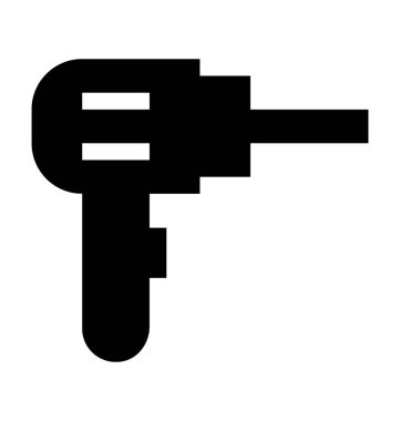 Matkap makinesi düz vektör simgesi