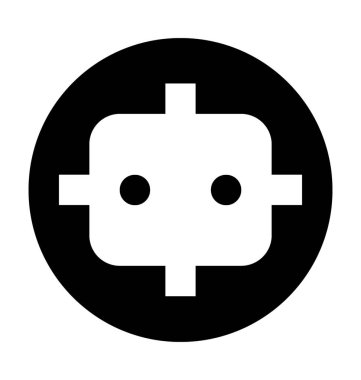 soket düz vektör simgesi