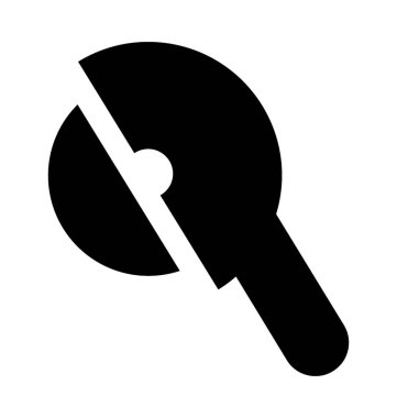 Tekerlek kesici düz vektör simgesi